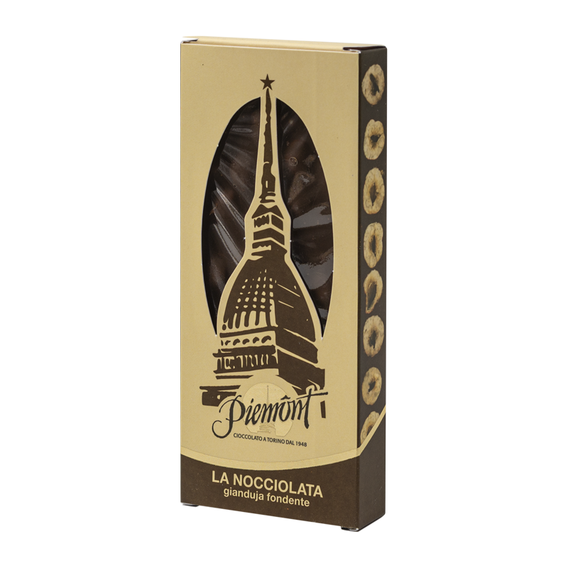 Gianduja-Schokoladentafel mit ganzen Haselnüssen