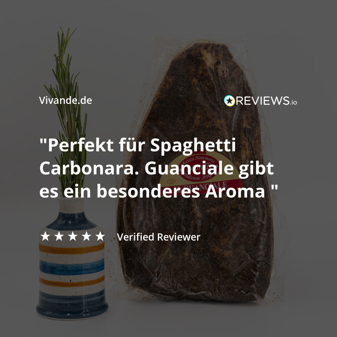 Guanciale am Stück – luftgetrocknete Schweinebacke, 500g