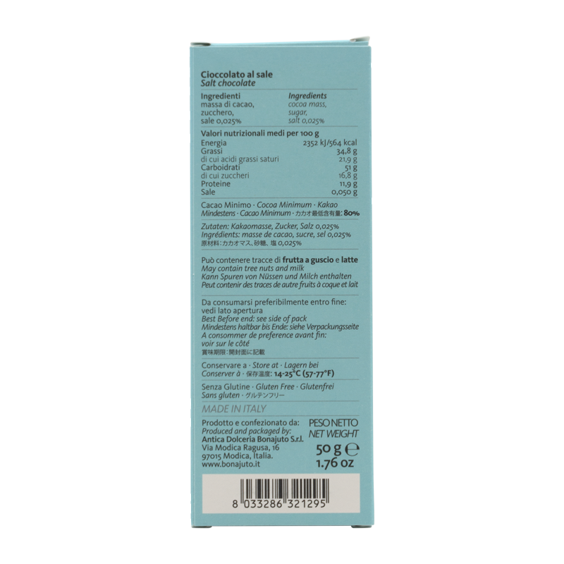 Bonajuto Schokolade „Meersalz“ aus Modica