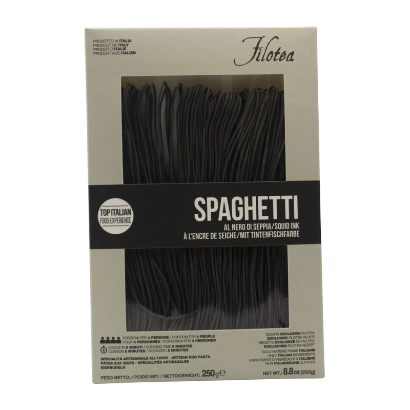 Spaghetti al Nero di Seppia (Mit Tintenfisch)