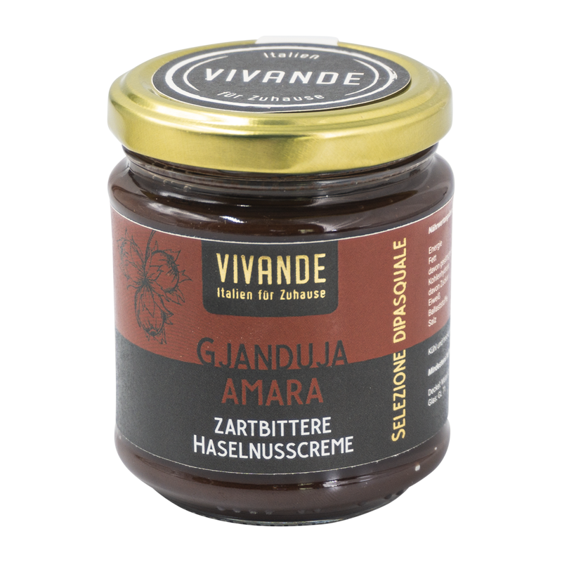 Bitter-Gianduja-Creme 200g – Haselnuss-Zartbitterschoko-Creme