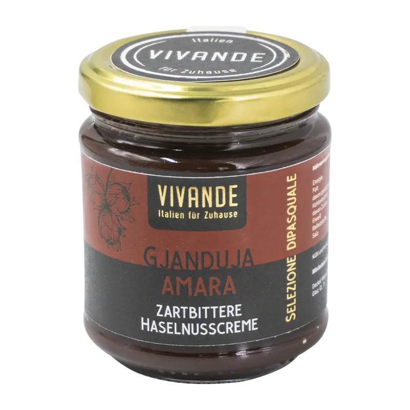 Bitter-Gianduja-Creme 200g – Haselnuss-Zartbitterschoko-Creme