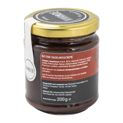 Bitter-Gianduja-Creme 200g – Haselnuss-Zartbitterschoko-Creme