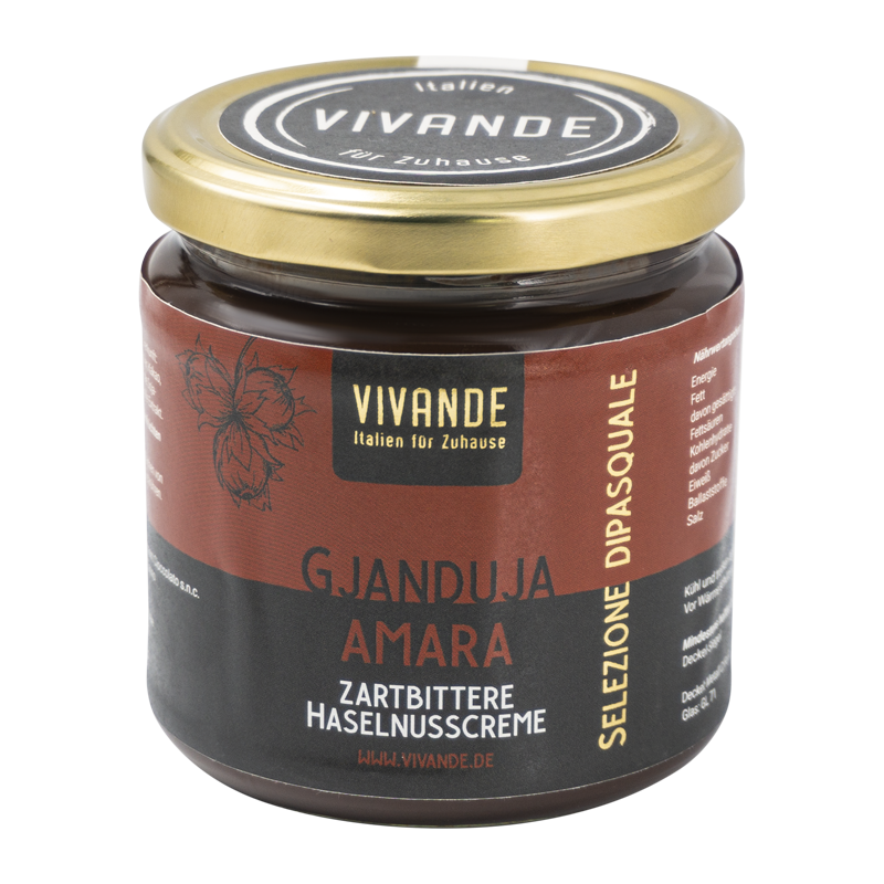 Bitter-Gianduja-Creme 400g – Haselnuss-Zartbitterschoko-Creme