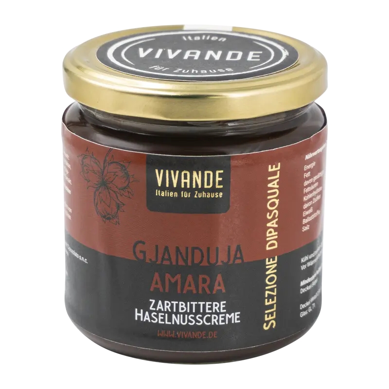 Bitter-Gianduja-Creme 400g – Haselnuss-Zartbitterschoko-Creme