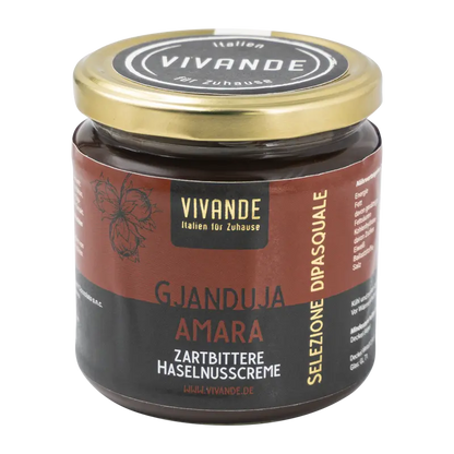 Bitter-Gianduja-Creme 400g – Haselnuss-Zartbitterschoko-Creme