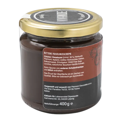 Bitter-Gianduja-Creme 400g – Haselnuss-Zartbitterschoko-Creme