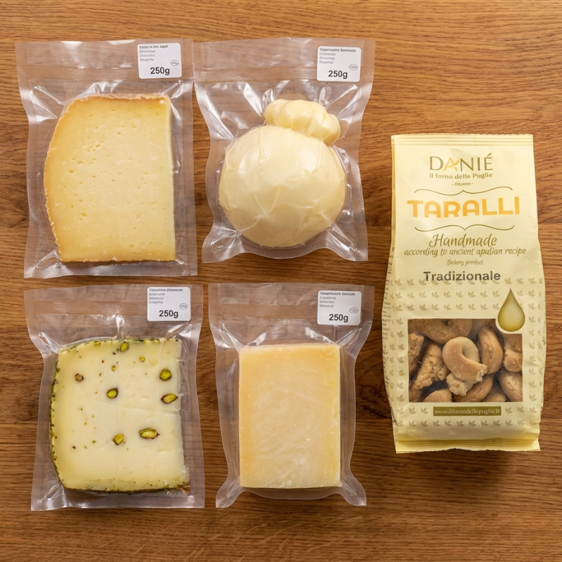Verkostungsset sizilianische Käse mit Taralli