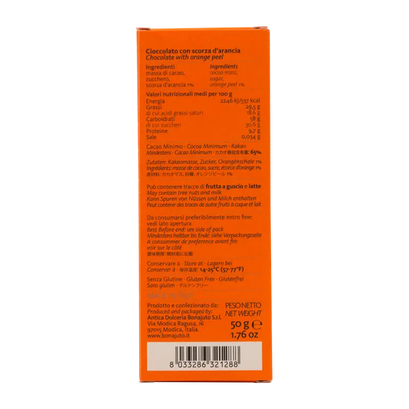 Bonajuto Schokolade „Orange“ aus Modica