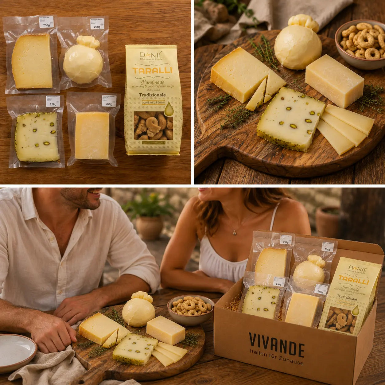 Probierpaket sizilianische Käse mit Taralli